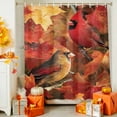 thumbnail image 4 of Shower Curtain 72"W x 72"L Fall Thanksgiving Cardinals Leaves Fabric Shower Curtains Set with Hooks Water Repellent Bathroom Curtains Machine Washable Bathroom Accessories, 4 of 6