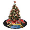 thumbnail image 4 of Falda para árbol de Navidad de los Minions, suave y divertida, decoración navideña de granja con cuello para árbol de Navidad de 36", 4 of 4
