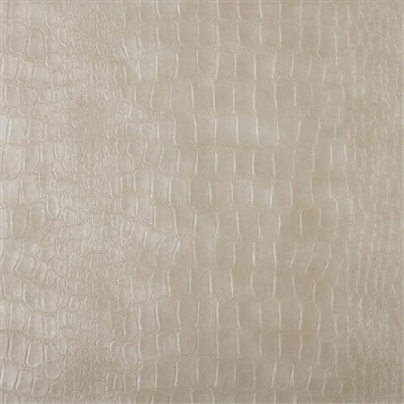 Designer Fabrics G392 54 in. Wide Cream, Alligator Upholstery Faux Leather