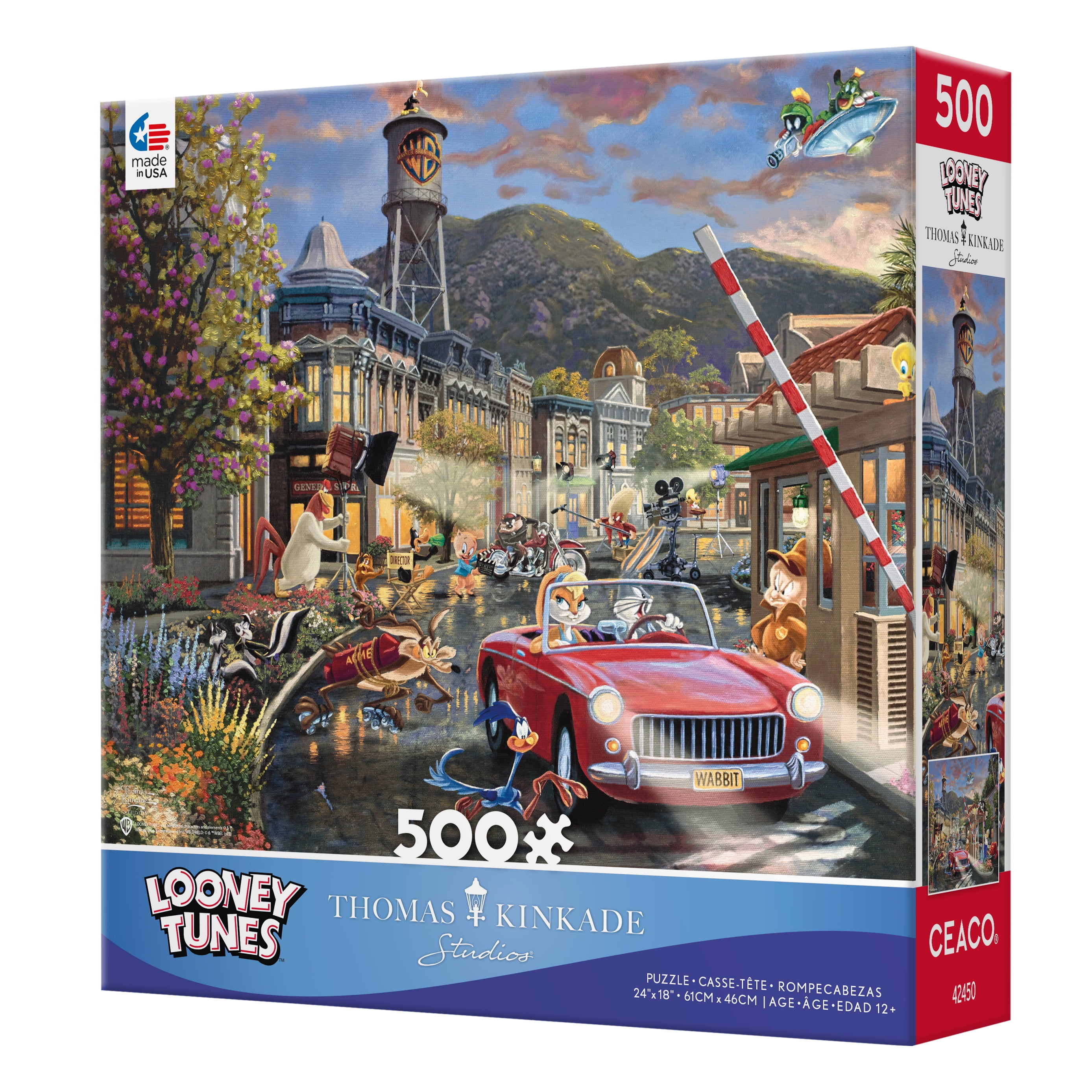 Ceaco Looney Tunes - Backlot Shenanigans 500 Piece Interlocking Jigsaw Puzzle
