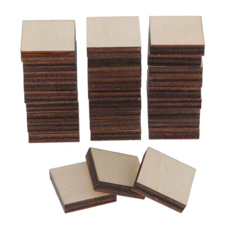 30 Pieces Square MDF Wooden Board Craft Wood for Diy Sand Table Model