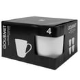 thumbnail image 2 of Safdie & Co. Gourmet Porcelain Bullet Mugs 370ML 4PC Set Super White, 2 of 3
