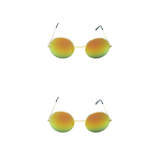 Sonducket Gafas de sol Pragmatic Portable Beautiful Sun Eyewear Outdoor Light-Weight for Male Female Golden,Golden dorado, dorado 2piezas Sonducket CBP347211