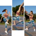 thumbnail image 6 of Seagull Women Pants High Waist Capris Printed Gym Leggings Compression Leggings for Running Fitness Yoga Non-See-Through, 6 of 6