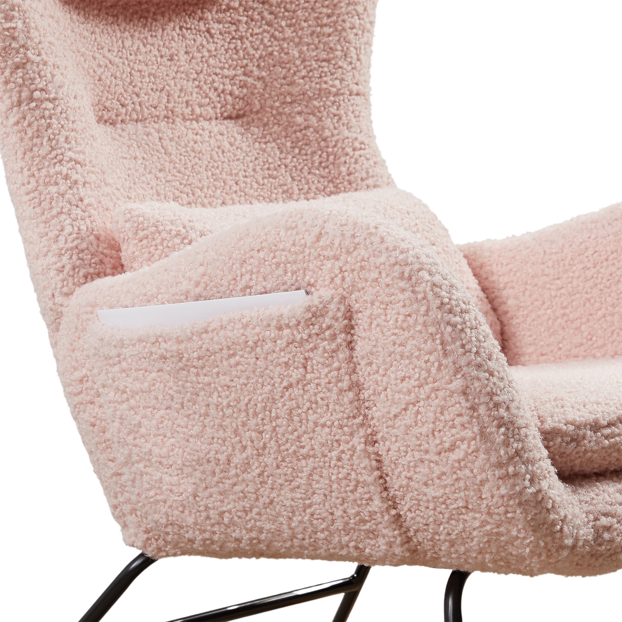 JIELARHUA Rocking Chair Nursery, Modern Rocking Chair with High Backrest