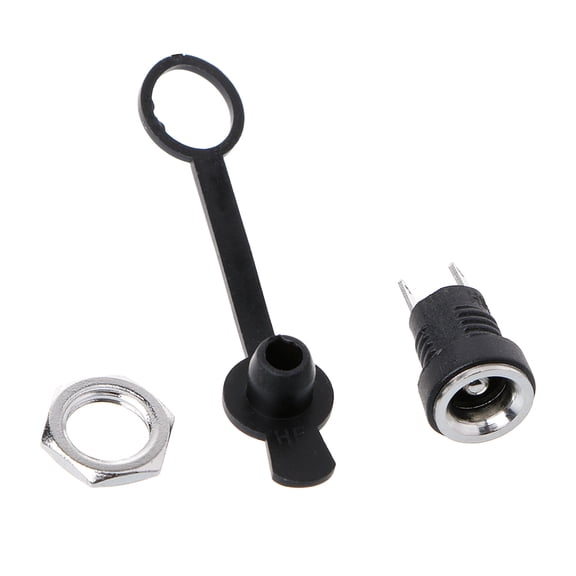 JUNTEX 5.5mmx2.5mm Female DC Power Jack Plug Socket Waterproof Panel Mount Connector