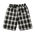thumbnail image 5 of xfsWaSs Men's Casual Shorts Classic Plaid Straight Leg Shorts Drawstring Elastic Waist Summer Shorts With Pockets Soft Breathable Bottoms Sports Short Pants, 5 of 5
