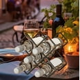 thumbnail image 4 of Diamond-Pattern Refrigerator Wine Rack, Metal Bottle Holder for Wine Cabinet or Countertop Display, Sturdy Iron Construction, 4 of 6