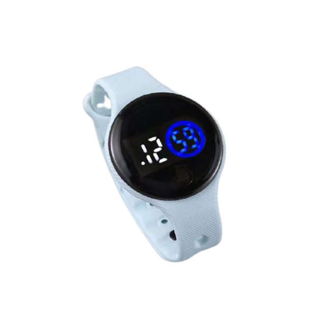 CAROOTU Enfants Numérique Touchant Montre LED Affichage Cadran Rond Bracelet en Silicone