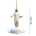 thumbnail image 3 of EWASWON Jesus Christmas Ornament - Retro Style Holiday Decor, Hanging for Christmas Tree, Car Rearview Mirror, Window - Perfect Christmas Gift, 3 of 5