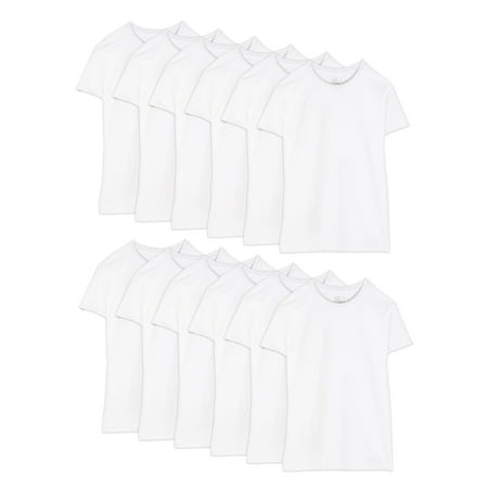 Fruit of the Loom Men's Dual Defense White Crew T-Shirts, 12 (Fruit Of The Loom Best 50 50 T Shirt)
