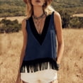 thumbnail image 1 of LVHAOGJOB Tank for Women Solid Color Tops Sleeveless Pullover V Neck Womens Shirts, 1 of 8