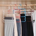 thumbnail image 3 of Perchero de 5 capas para pantalones, organizador de ropa de armario, estante de almacenamiento de bufanda para el hogar, 3 of 4