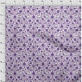 thumbnail image 4 of oneOone Polyester Spandex Purple Fabric Florals Diy Clothing Quilting Fabric Print Fabric By Yard 56 Inch Wide, 4 of 6