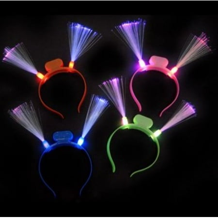Led Blinking Lights - LWS LA Wholesale Store 12 Light Headband Fiber Optic LED Flashing Blinking Band EDC glow party birthday
