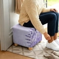 thumbnail image 5 of SCRAWLGOD Violet Lavender Print Square Ottoman Cover, Stretch Square Ottoman Covers Slipcover, Soft Cover for Storage Stool, Footstool Protection for Living Room, 5 of 7