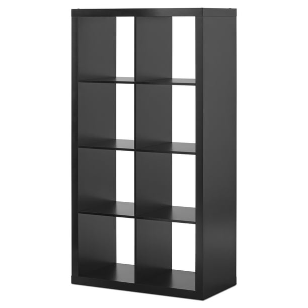8 Cube Storage Organizer Solid Black, Best Cube Bookcase