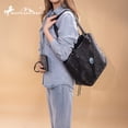 thumbnail image 7 of Montana West Vintage Western Tooling Tote Bag & Wallet Set for Women | Studded Top Handle Shoulder Handbag, Black, 7 of 7