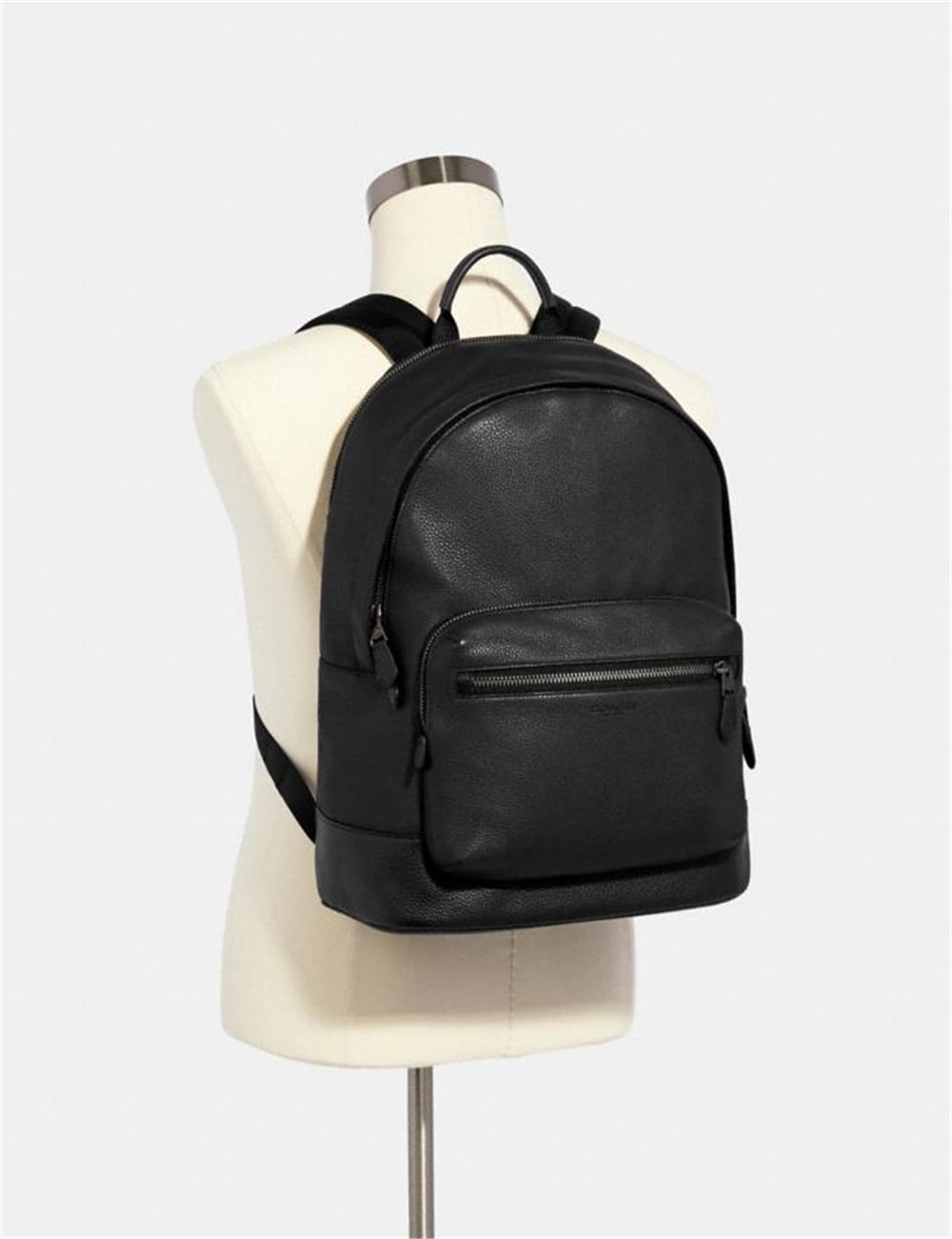 coach and four pebbled leather backpack Coach 2854 Pebbled Leather West Backpack In Black