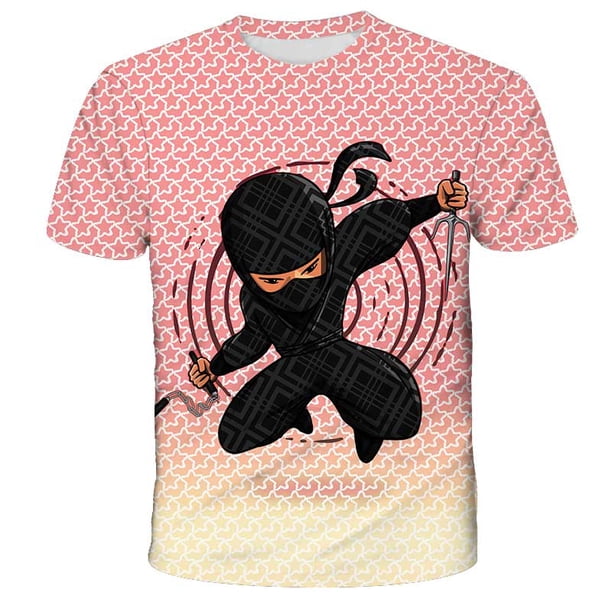 Funny Printing T-shirt 3D Printed Kids T Shirt Fashion Casual Cartoons T-shirt Boys Girls Children's clothing10T Gong Bohan LED
