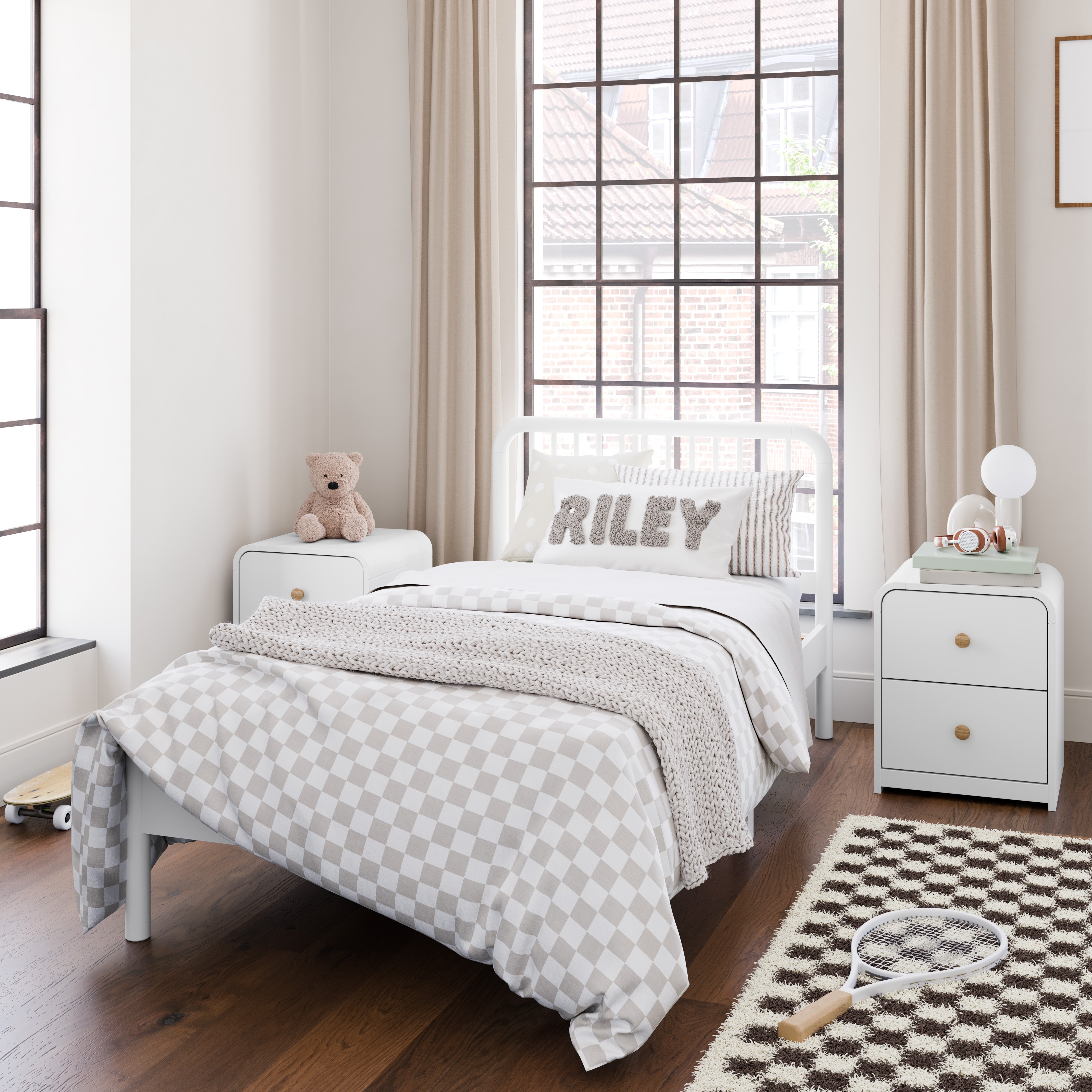 Storkcraft Next Porto Kids Twin Bed, White