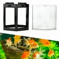 thumbnail image 4 of ACDANC Small Beta Fish Tanks, Stackable Mini Tank Aquarium Starter Kits, No Clean Corners, Tiny Fish Tank for Shrimp Moss Seaweed Balls Sea Monkeys, Black, 4 of 7