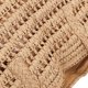thumbnail image 4 of Woven Straw Large Bag Vintage Hollow Out Double Handle Zipper Inner Pocket Straw Shoulder Bag Coffee, 4 of 4