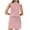 Pink, variant on Karight Two Piece Skirt Sets for Women Summer Beach Vacation Outfits Mock Neck Tops Tennis Skirt Lounge Matching Sets
