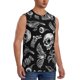 thumbnail image 2 of Balery Skull bird bat spider Camisetas sin mangas para hombre, absorbe la humedad y protege contra el mal olor.-Small, 2 of 7