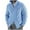 1Sky Blue, variant on Knit Sweater Shirt for Mens Stand Collar Long Sleeve Blouses Full Zipper Velvet Knit Sweater Relaxed Fit Tunics Blouses Comfort Casual Pullover Sweater Blouses Golf Joggers Blouses