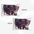 thumbnail image 2 of Uemuo Cool Patriotic Buffalo Cowboy Print Throw Pillow Case – Cozy & Soft Cushion Cover, Hypoallergenic Pillow Case for Sleeping, Perfect for Women with Envelope Closure-14"x20", 2 of 6