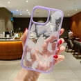 thumbnail image 2 of Compatible with iPhone 11 Case, with Clear Glitter Cute Butterfly White Case for Girls Woman Soft Slim TPU Drop Bumper Case for iPhone 11-Purple, 2 of 8