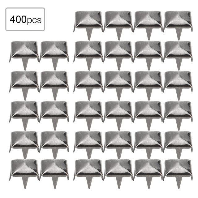 400 Sets Leather Rivets 4mm-7mm Decorative Rivets Brass Studs for Clothing Backpacks Shoes Hat Jackets Jeans
