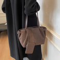 thumbnail image 3 of SPEKSEE Women Suede Shoulder Bag with Inner Pocket Tote Bag with Zipper Solid Color Satchel Bag for Work Travel, 3 of 9