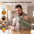 thumbnail image 4 of Ozark Trail 48oz Insulated Stainless Steel Growler, Forest Green Travel Bottle, 4 of 10