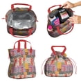 thumbnail image 2 of Pioneer Flower Drawstring Lunch Bag Women - Drawstring Lunch Bag Insulated for Work Office - Stain-Resistant Large Lunchbags for Women with Multi-Pockets, 2 of 6