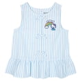 thumbnail image 2 of Hello Kitty Cinnamoroll Hello Kitty Seersucker Peplum Tank Top and Shorts Outfit Set Toddler to Big Kid, 2 of 5
