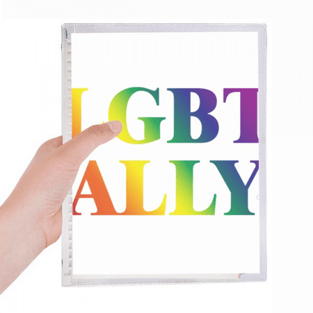 Gradient LGBT Ally Rainbow Notebook Loose Diary Refillable Journal Stationery