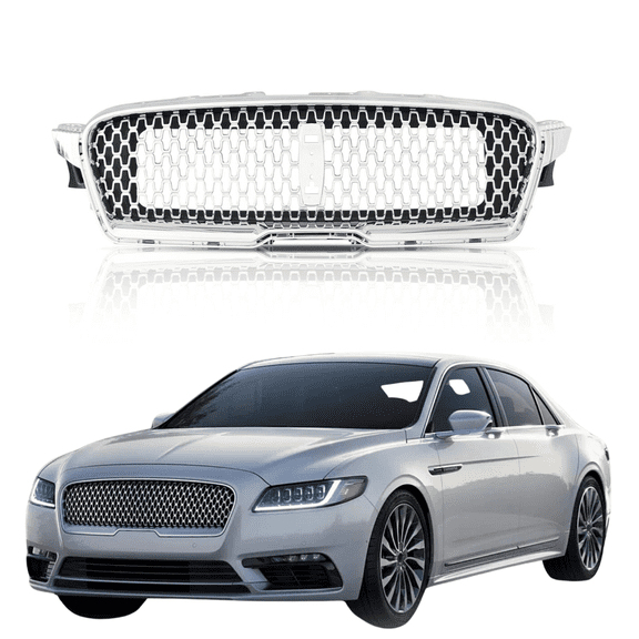 ONEPI Front Grill Chrome Compatible with 2017 2018 2019 Lincoln MKZ, Replacement for HP5Z8200AA, No Emblem