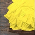 thumbnail image 4 of D.N.G. BEDDINGS 5 Piece 100% Egyptian Cotton Circle Ruffle Comforter Set, 550 GSM Filled Microfiber - King/Cal-King Size, Yellow Color - 800 Thread Count, 4 of 5