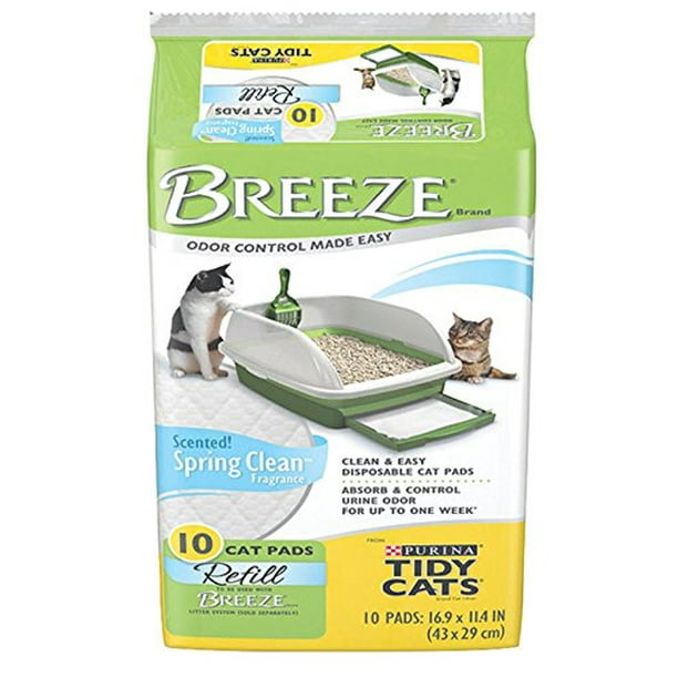 Tidy Cats Breeze Refill Pads Spring Clean Scent 10pk (1Pack), Purina
