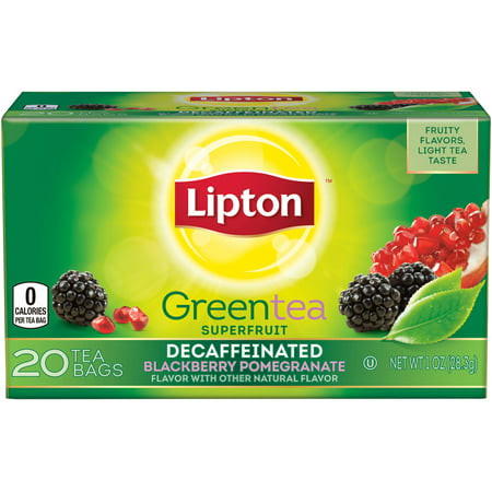 Lipton décaféiné Sacs Blackberry grenade thé vert, 20 ct