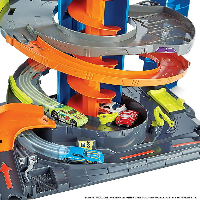 Hot Wheels City Mega Garage Playset with Storage for Over 60 Cars, Ages 4+