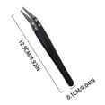 thumbnail image 4 of Yinanstore Precision Ceramic Tweezers Stainless Steel Handle Maintenance Tool for Operations Electronic Device Operation Soldering Point - Small Curved Tips, 4 of 5