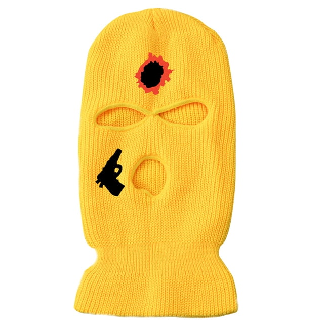 Cubierta De Cara Tejida Para Clima Frío, Resistente Al Viento, Transpirable, Para Esquí, Para Hombres Y Mujeres, Ciclismo Y Correr 3 Agujeros Eigraketly HA046799-03