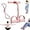 Pink, variant on Multifunctional Tension Cor, Comes with a Figure 8 Exercise Bands Upgrade 8 Tube Foot Pedal Resistance Band with Handle Thick Latex Material