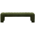 thumbnail image 2 of SAFAVIEH Couture Bellisima Solid Tufted Velvet Modern Bench, Forest Green, 2 of 6