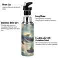 thumbnail image 3 of Yayeee 20oz Insulated Water Bottle Double Wall Stainless Steel with Flip Straw Lid, Beige Floating Whale, 3 of 7