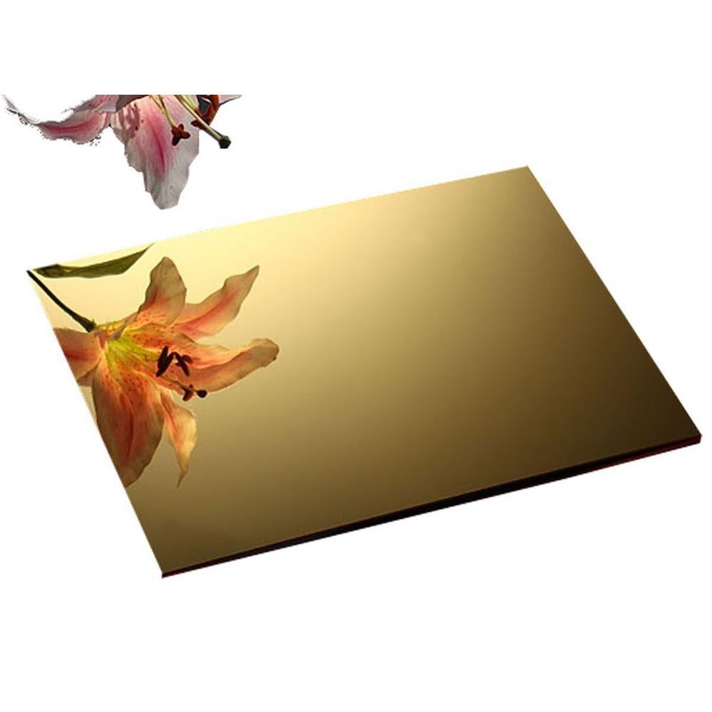 Gold Shatter Resistant Acrylic Mirror Sheet 12" x 24"