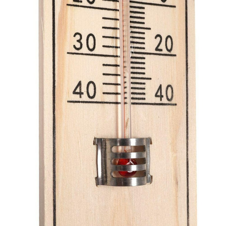 Wooden house thermometer outdoor indoor